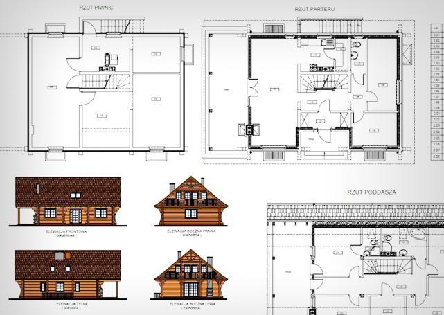 projekty pomieszczeń domu i jego wizualizacja